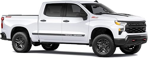 EmblemsPlus Juego de 2 calcomanías laterales de doble cabina para Chevy Silverado Trail BOSS Crew Cab 2019 2020 2021 2022 2023 con licencia oficial