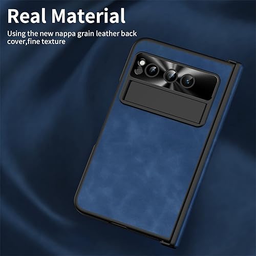 Miniatura 2 de Pixel Fold, funda de piel magnética de protección de bisagra, protector de pantalla integrado, compatible con Google Pixel Fold 2023 (azul)