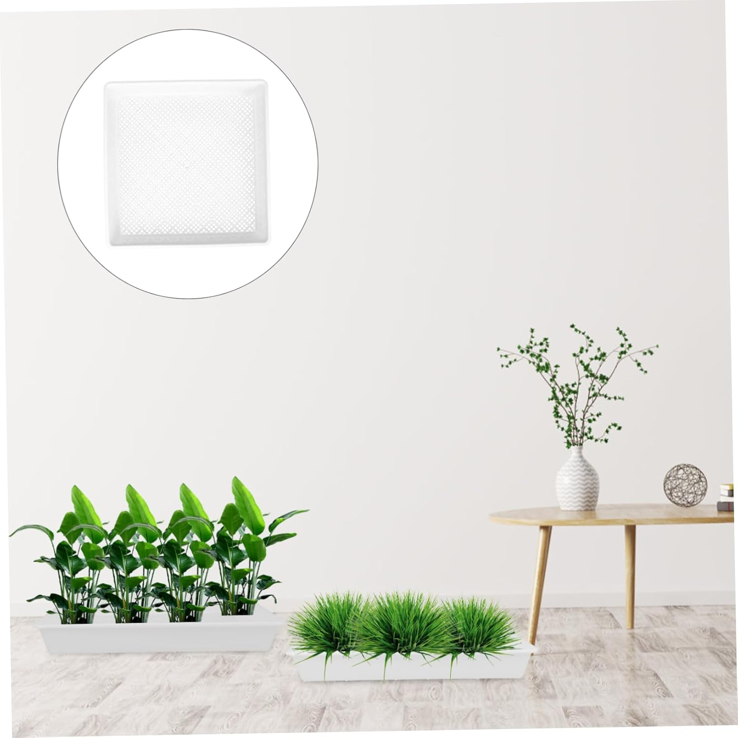 4pcs Plastic Square Plant Growing Trays with Breathable Design Microgreens and Succulent Planter Plates Lightweight Nursery Trays with Water Permeability for Seedling Germination
