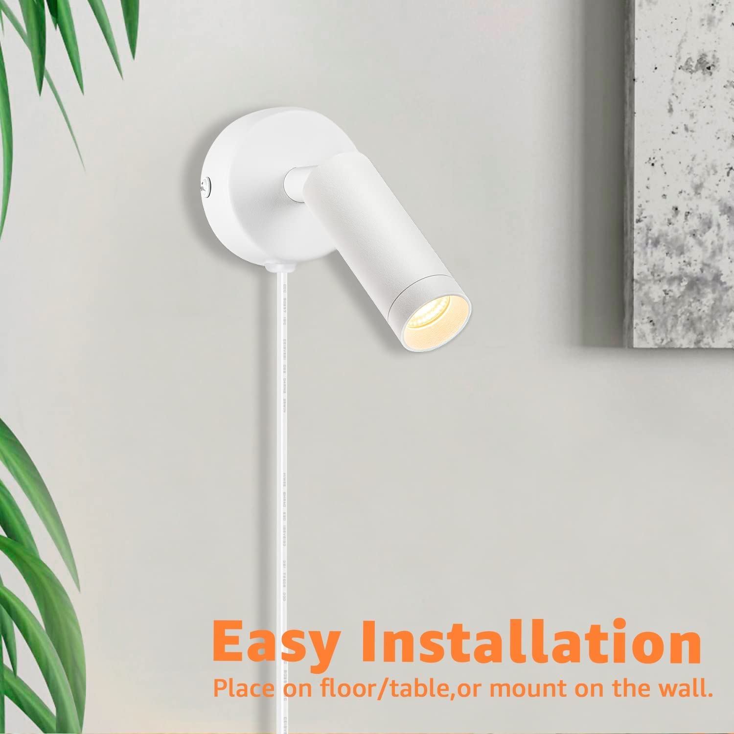 Applique A Parete Faretto Moderno A Led Intec Da Esterno Con Luce Calda