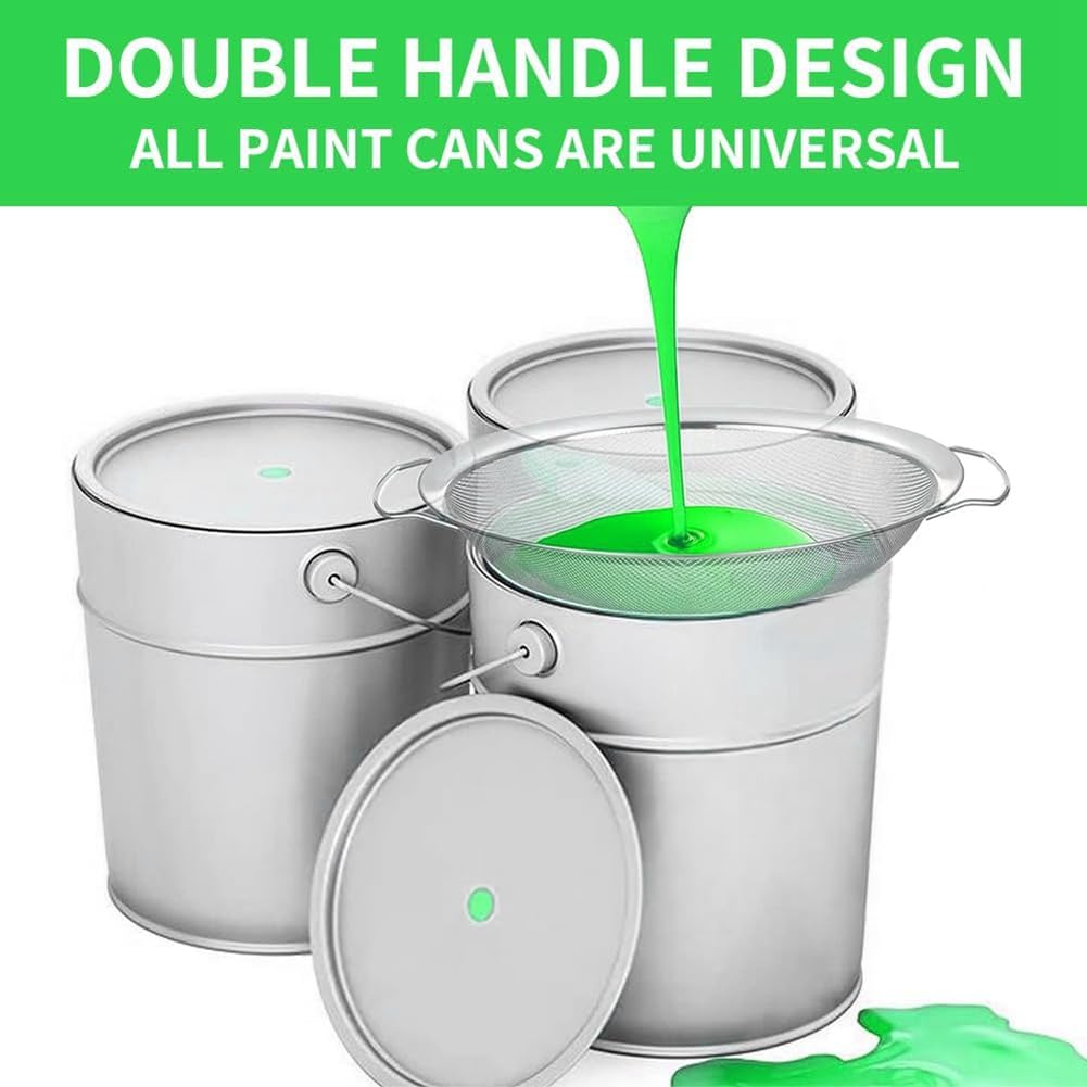 Tamis à peinture 60 mailles, en acier inoxydable, tamis de couleur, lotion, miel, entonnoir, convient pour seau de peinture de 4,2 gallons, tamis A