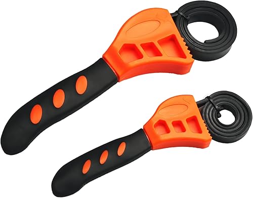 Juego de 2 llaves de filtro de aceite, herramientas de reparación de automóviles, llave de tubo para abridores de tarros, juego de llaves de correa