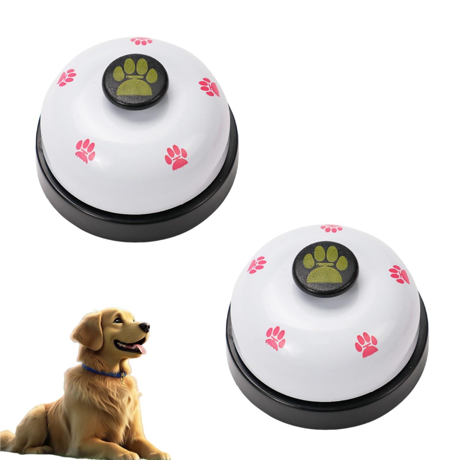Campane da Addestramento per Animali, 2 Pezzi Campane per Cani Campane da Tavolo per la Comunicazione del vasino e l'addestramento di Pulizia Campane di Formazione intelligenza