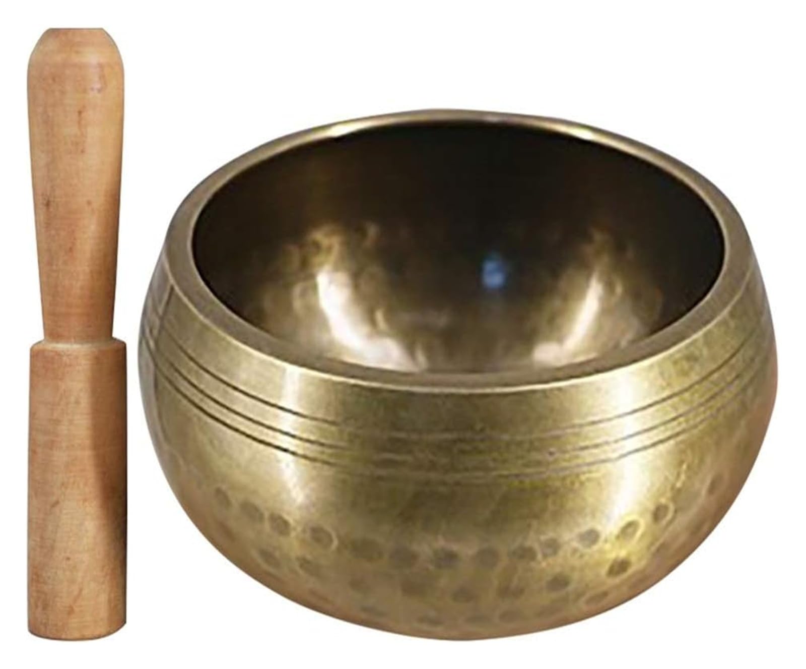 Campana tibetana accordata a mano, Campana tibetana, suono del Buddha accordato a mano in oro, 80-175 mm, decorazione for yoga