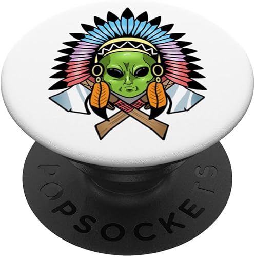 Nativ American Indian Chief Alien PopSockets Swappable PopGrip