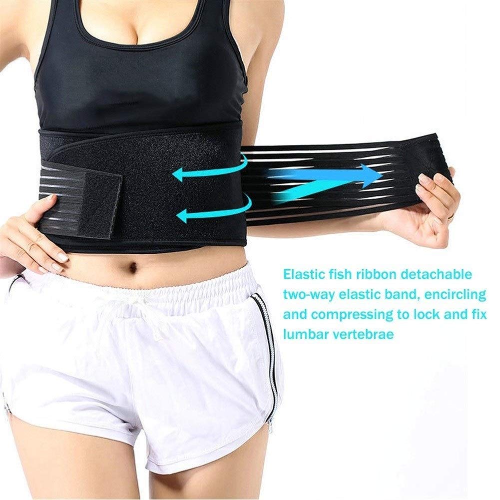 fascia di sostegno lombare, Tutore lombare Tormalina regolabile autoriscaldante Terapia magnetica Cintura di supporto for la schiena Doppia fascia Assistenza sanitaria uomo donna