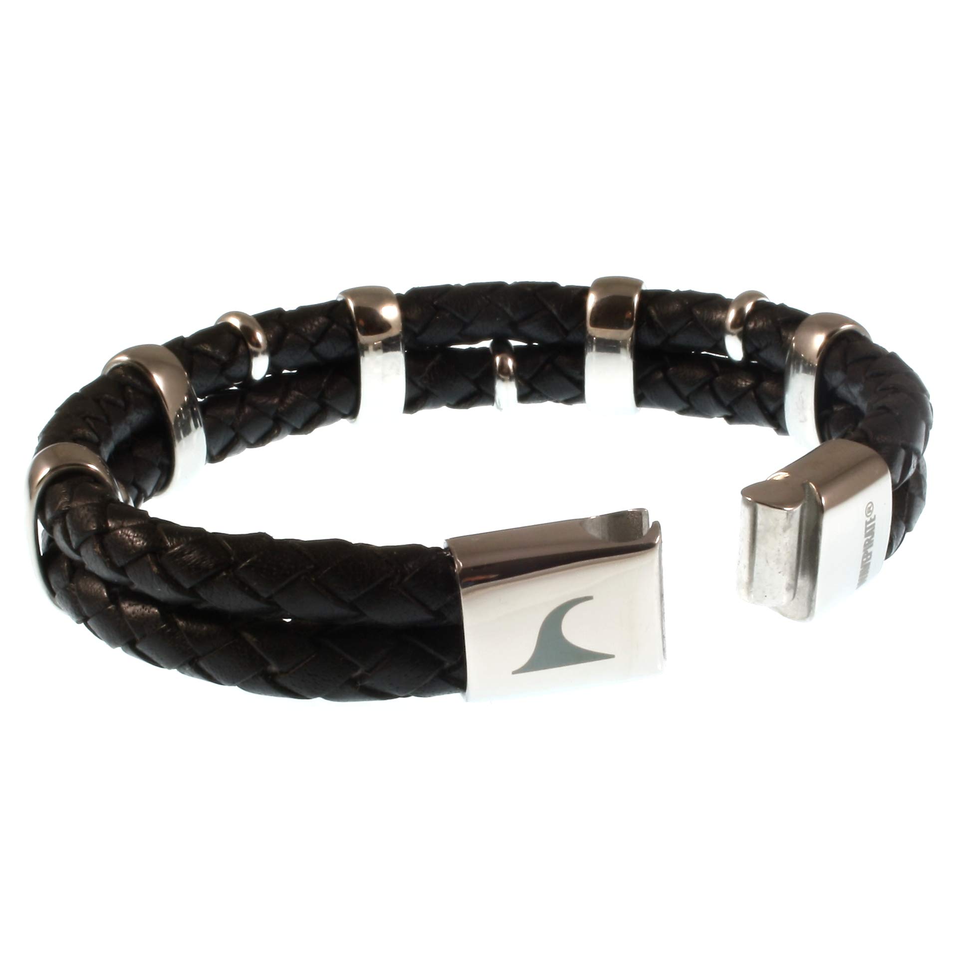 Echt Leder-Armband AFRICA F Schwarz Männer Herren