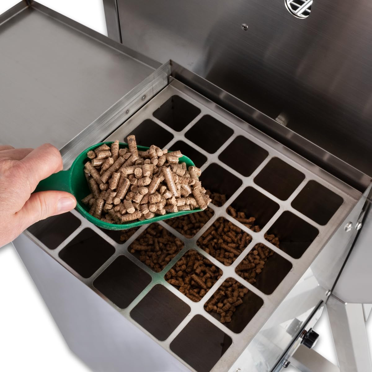 Beeketal Profi Pelletgrill PGB-80 | 2-in-1 Smoker & Spanferkelgrill mit Motor-Drehspieß | Edelstahl | Elektronische Steuerung | 5 Roste | max. 40 kg