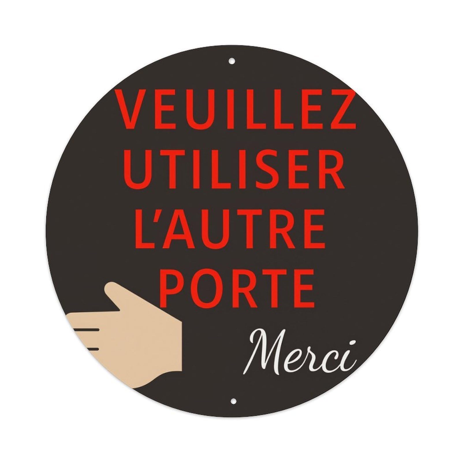 Please Use The Other Door Thank You Round Tin Sign Vintage Style Metal Sign Home Bar Garden Wall Plaque Decor Metal Poster 8x8 Inch