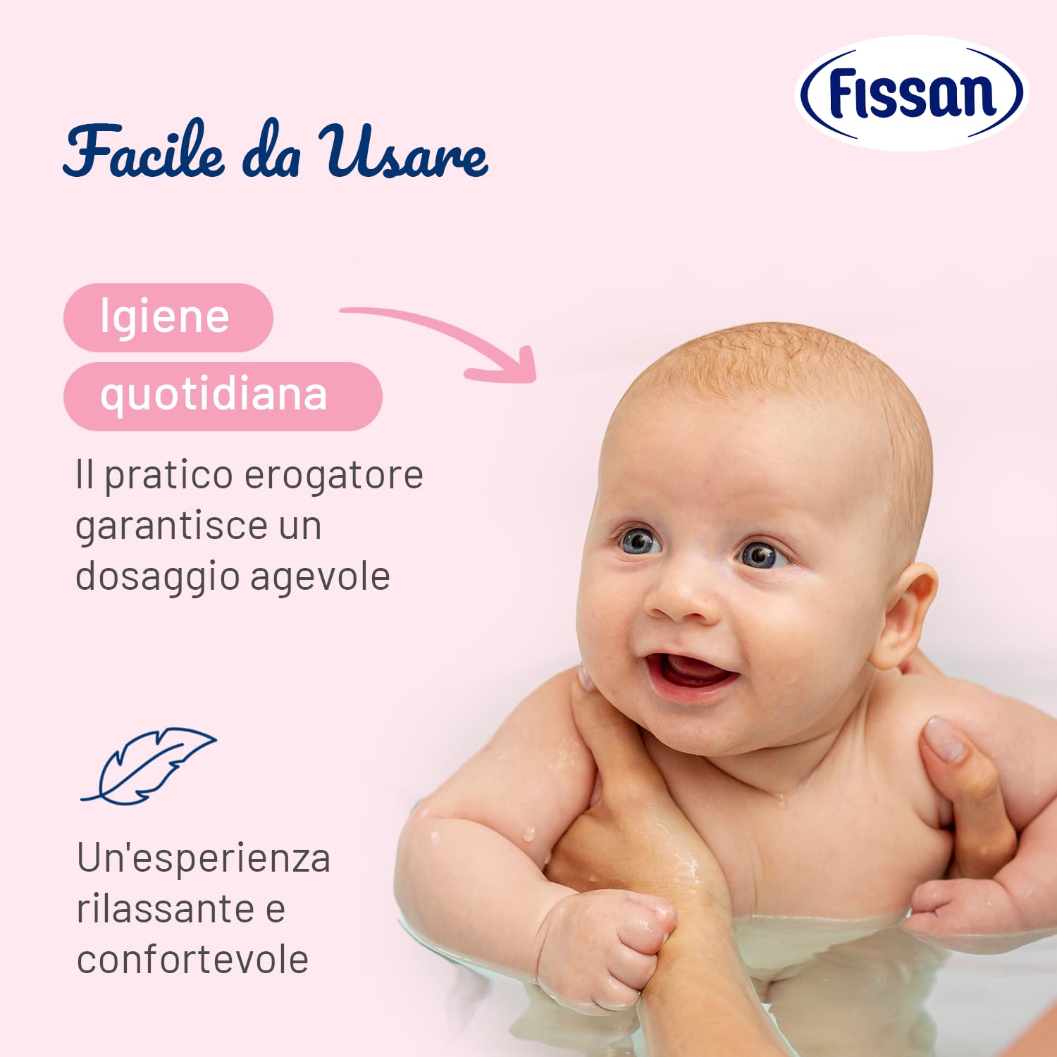 FISSAN - Protezione e Natura Bagno Corpo e Capelli per Pelle di Neonati e Bambini - Delicato sugli Occhi - 0% Coloranti e Detergenti Solfati - Dermatologicamente Testato - 6 Confezioni - 400ml