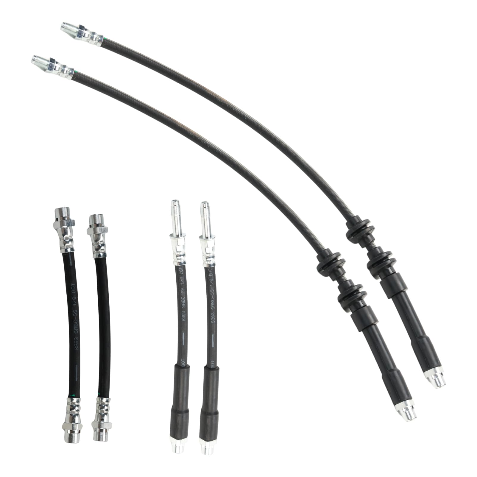 6x für 1er E87 E81 E82 E88 Cabrio 3er E90 E91 E92 E93 Bremsschlauch BremsschläUche Set,Bremsleitung Bremsleitungen Bremssystem Gummischlauch Bremsrohr Replace 34306762838