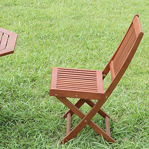 不二貿易 ガーデンチェア 椅子 幅42.5×奥行62×高さ91cm ブラウン フォールディングチェア 天然木 折り畳み 81058 6枚目