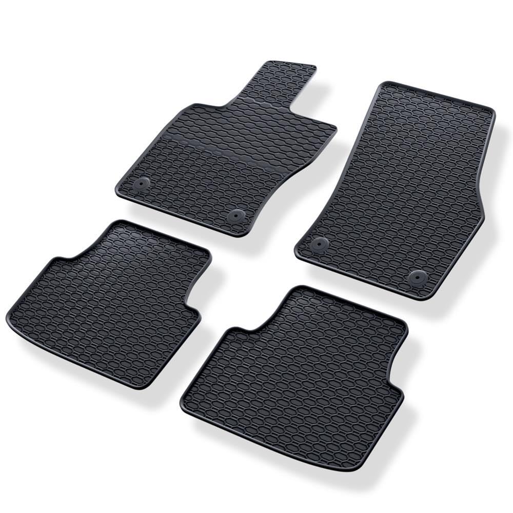 Mossa Alfombrillas Goma aptas para VW Tiguan II SUV 2016-2024 4 uds. Negro