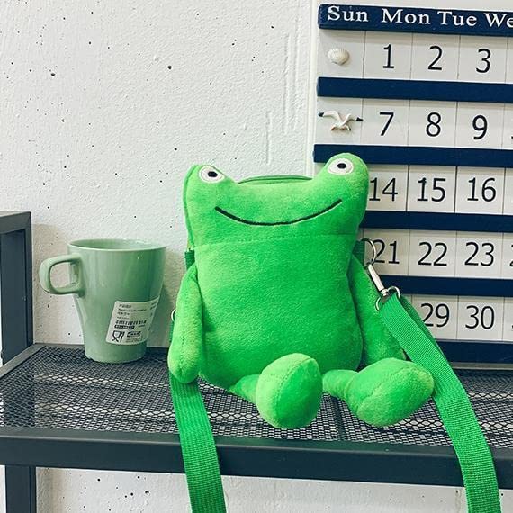 Amazon.co.jp: グリーン 蛙 かえる カエル ショルダーバッグ ミニ 