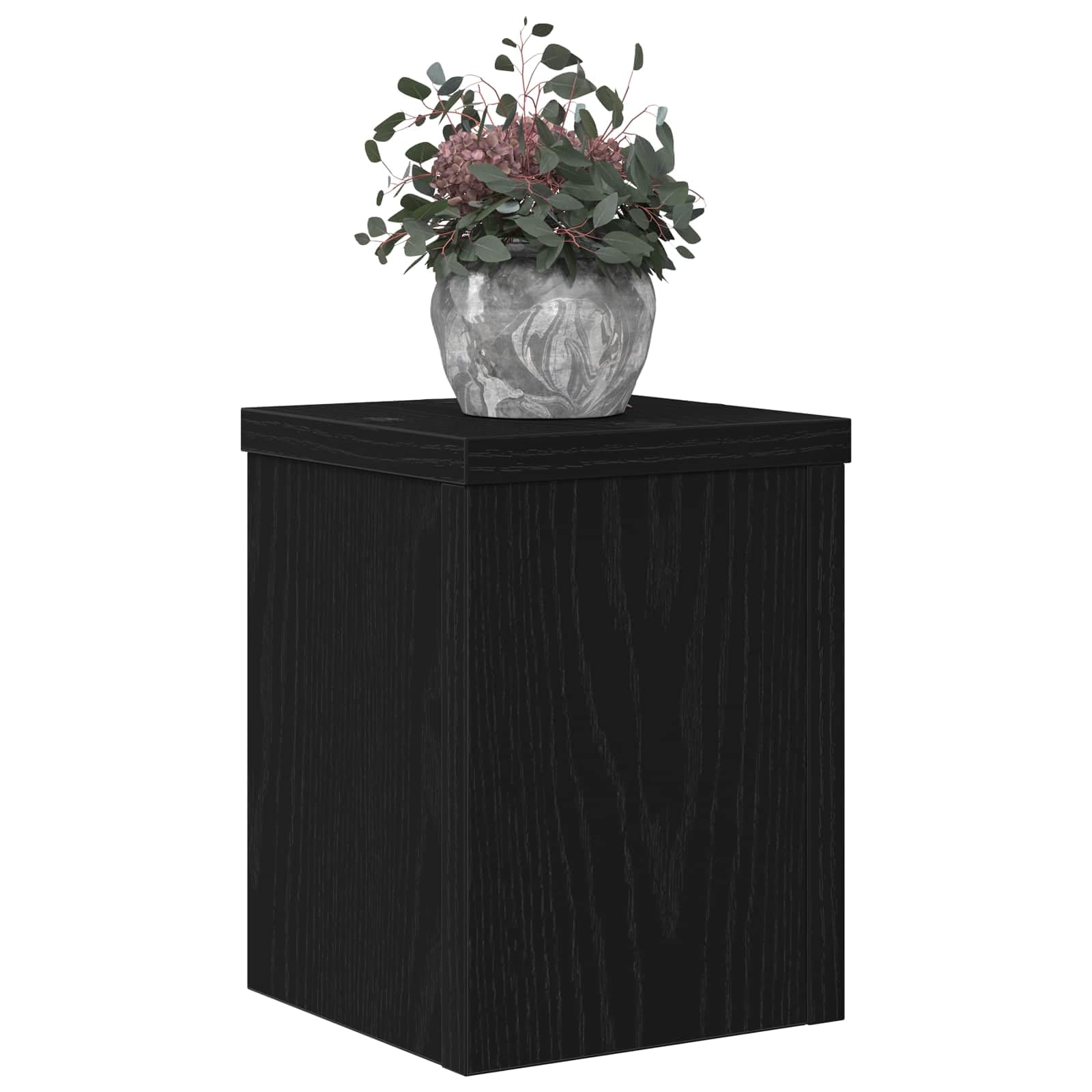 vidaXL Plant Stand 2 pcs Black Oak 15 x 15 x 20 cm Engineered Wood — image 1