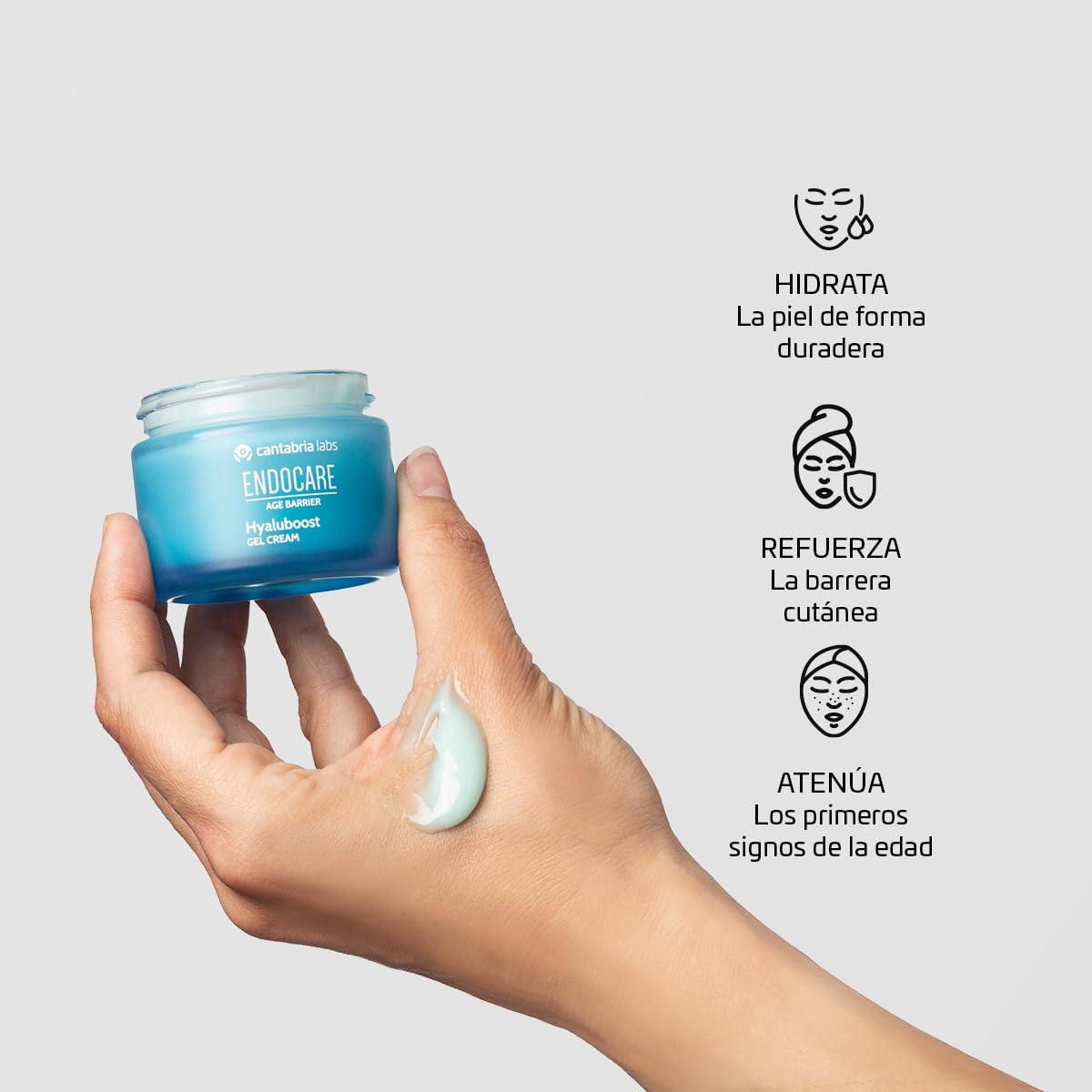 Cantabria Labs - Endocare Age Barrier Hyaluboost Gel Cream - 50 ml - Crema Facial Hidratante con Ácido Hialurónico, Niacinamida y EDAFENCE® - Refuerza la Función Barrera