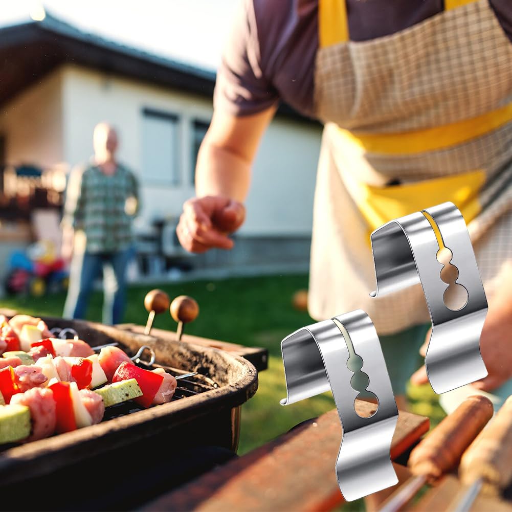 Clip Per Sonda Di Temperatura Da Barbecue - 4 Pezzi In Acciaio Inox Per Grill E Forni - Foto 5