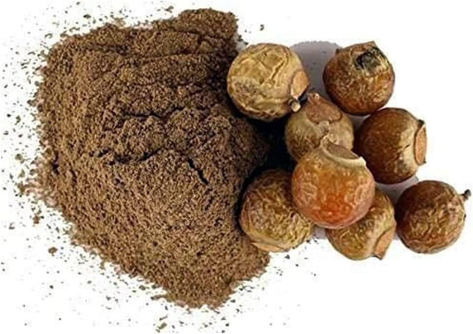 Aritha Powder 8 oz (227g)  100% Pure & Organically Grown Wild-Crafted Soapnut Powder  Natural Hair Shampoo & Conditioner  Sapindus mukorossi