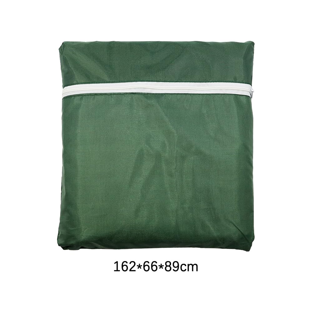 Funda para banco de jardín de 3 plazas, 134 x 66 x 89 cm, resistente al viento, protección UV, para exteriores, banco de patio, impermeable, para muebles de parque, funda de sofá, verde, 210D
