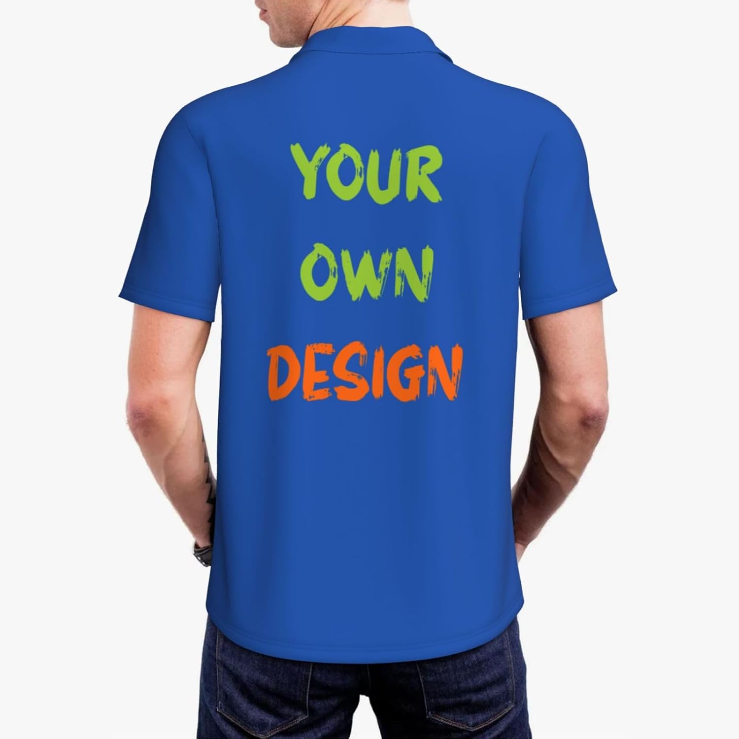 Custom Golf Shirts for Men with Logo Text Personalized Custom Mens Polo Shirts Short Sleeve - Image 2