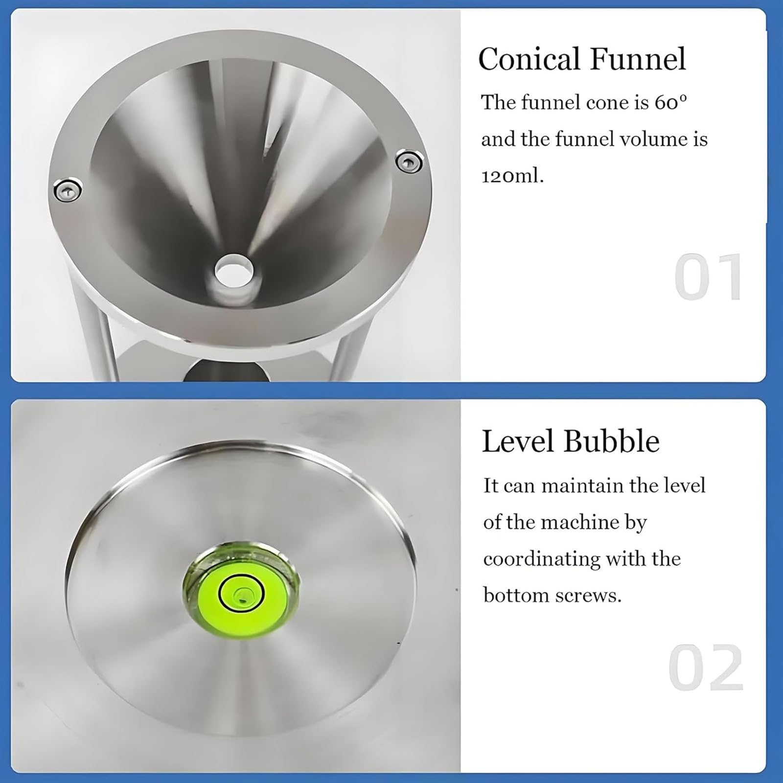 This Bulk Density Tester, 12.7mm Volumeter for Chemical Powder Analysis, Stainless Steel Stacking Density Meter for Material Quality Control
