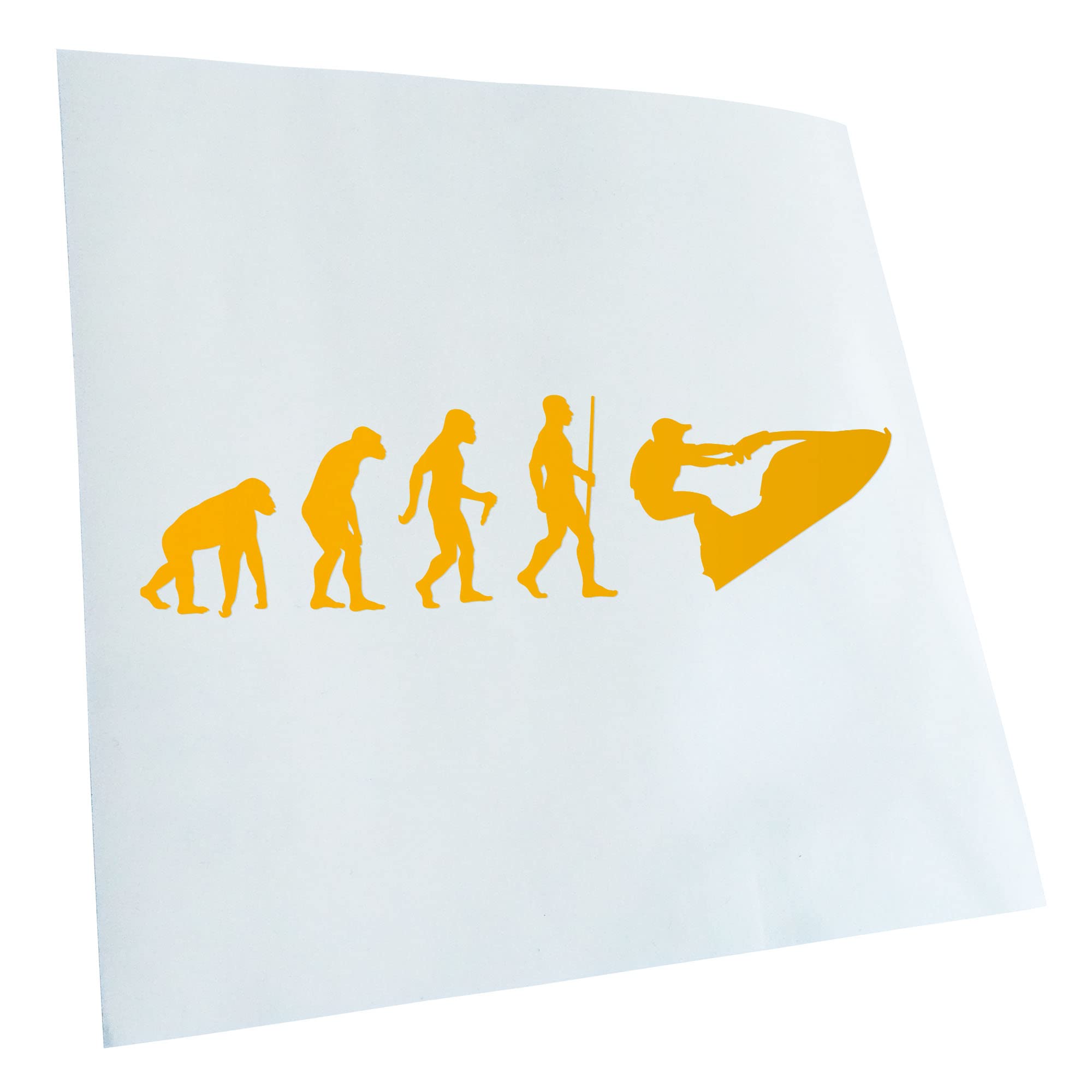 Kiwistar - Car Sticker - Jet Ski Jet Boat Evolution - Yellow - 24 x 6 cm - Rear Window Car Sticker Weatherproof for Car Truck Moped Truck - Sticker Exterior Self-Adhesive Tuning Accessories for