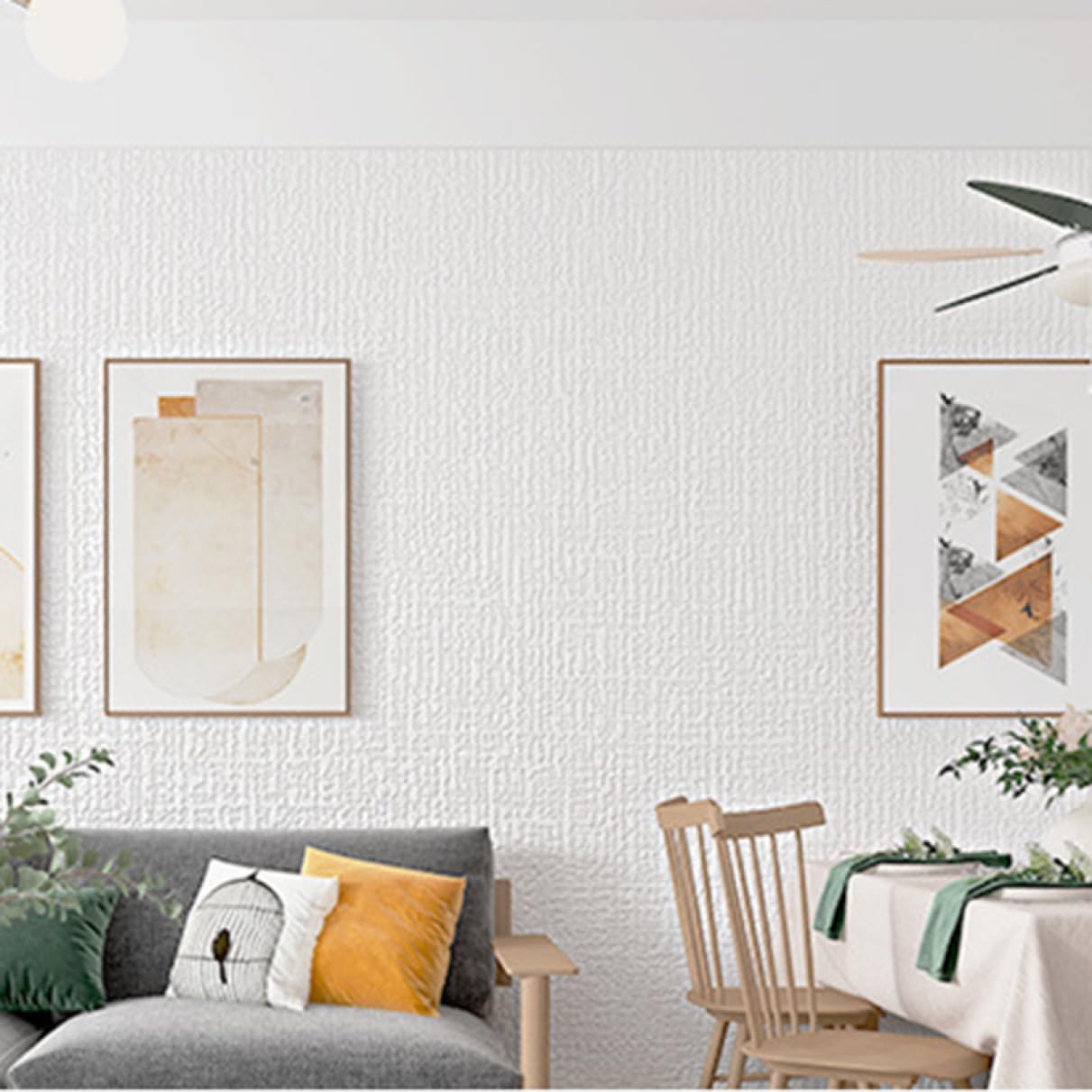 ウォールクッションシート（ホワイト）20枚 壁紙 木目調 クッション