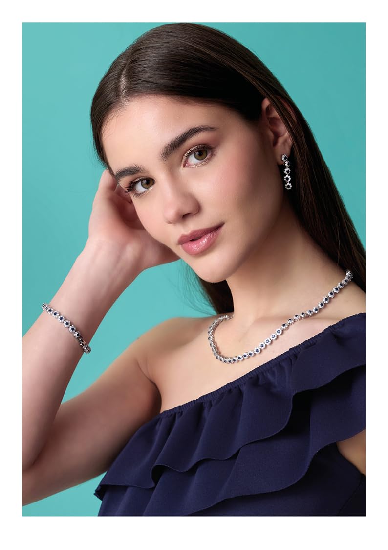 Ottaviani bijoux Collana da donna in ottone con cubic zirconia cm 46,8