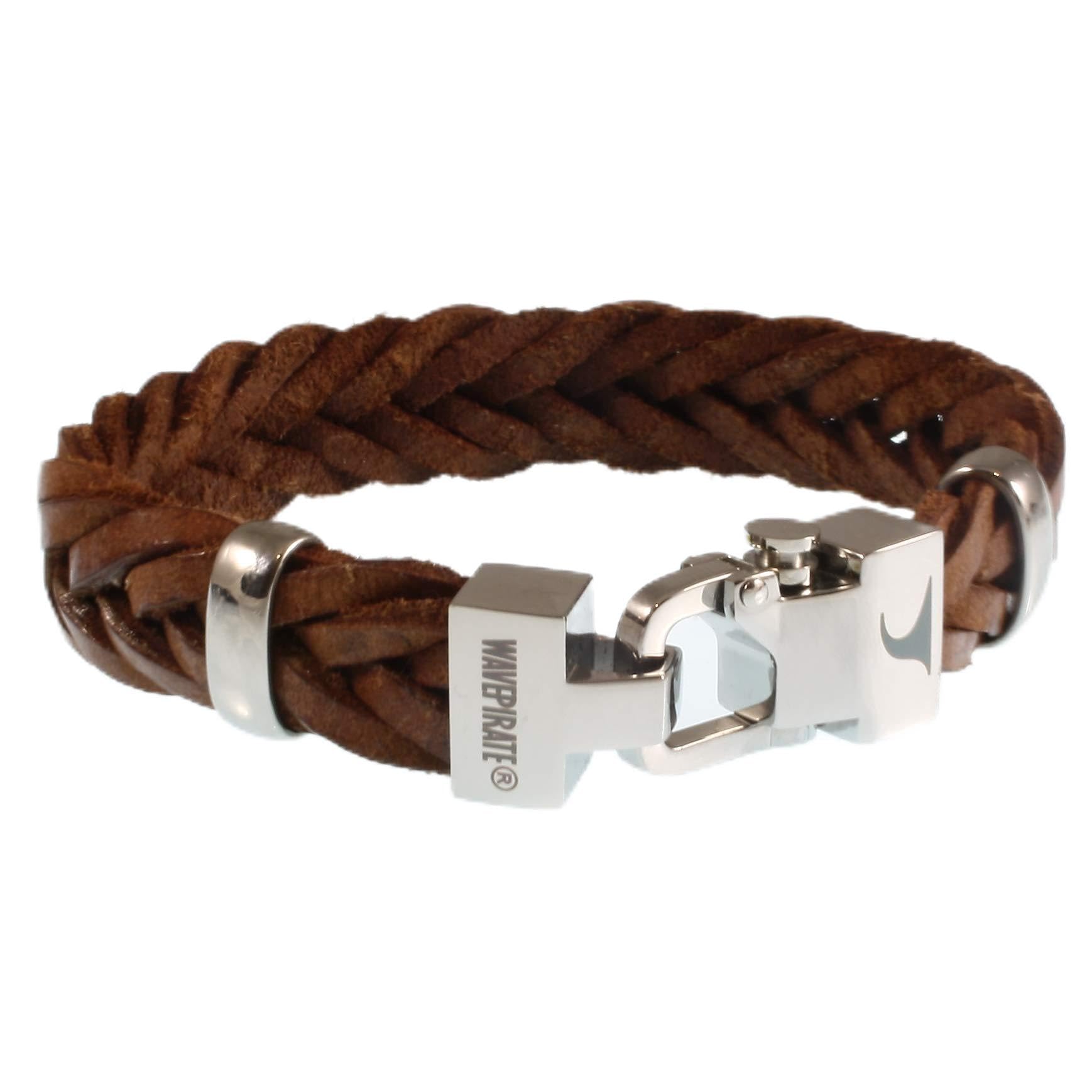 Echt Leder-Armband TURN F15 Cognac für Herren - Magnetverschluss, Edelstahl, Geschenkbox