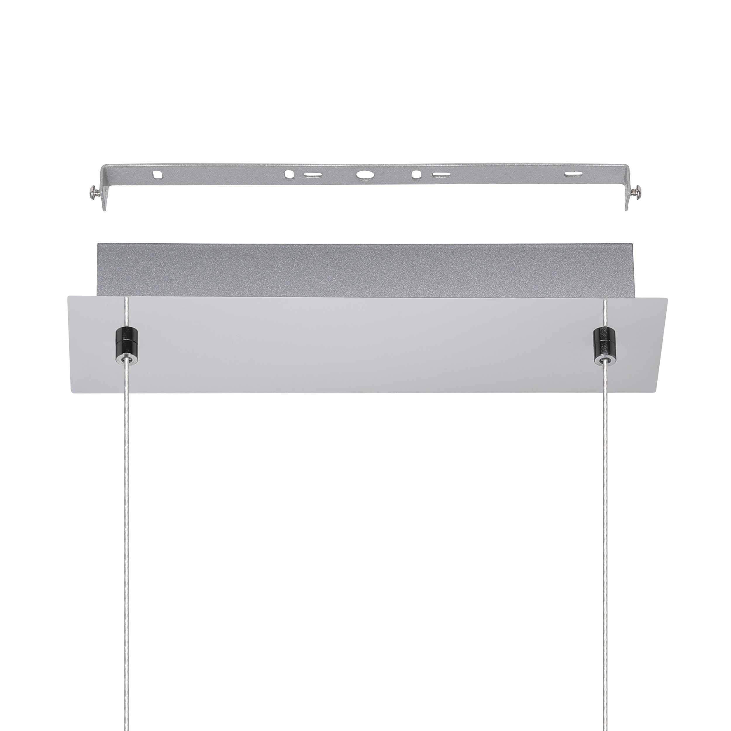 Eglo LED lámpara colgante Lasana, lámpara suspendida de una luz, lámpara | de techo de aluminio, acero y plástico, color: cromo, blanco