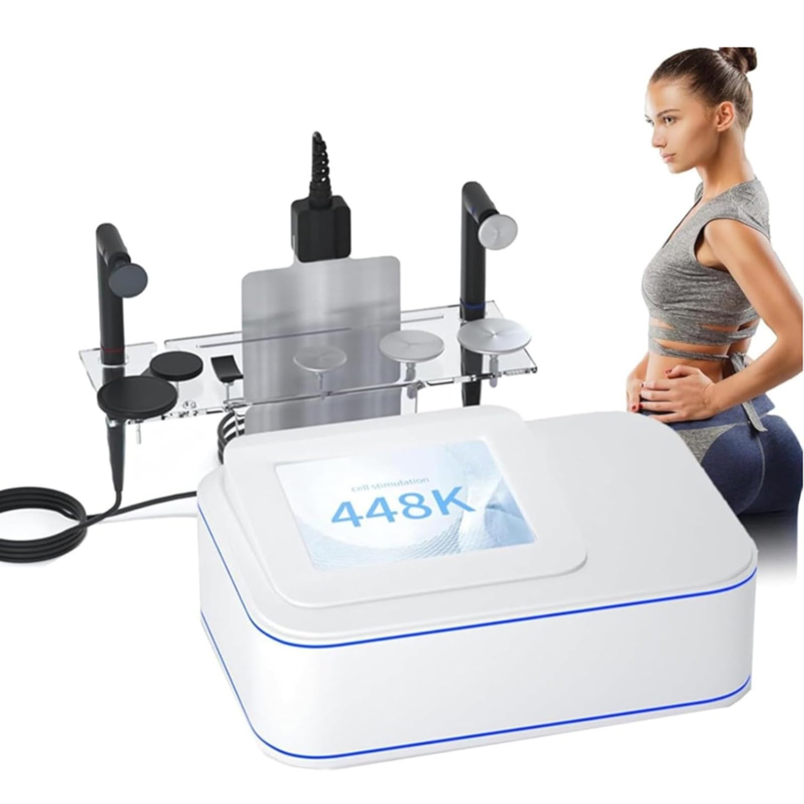 Sistema Di Lifting Facciale Dimagrante Per Il Corpo Di Bellezza RF Ad Alta Frequenza 448K, Dispositivo Rilassante Per Massaggiatore Per Fisioterapia Per Sollievo Dal Dolore A Riscaldamento Profondo