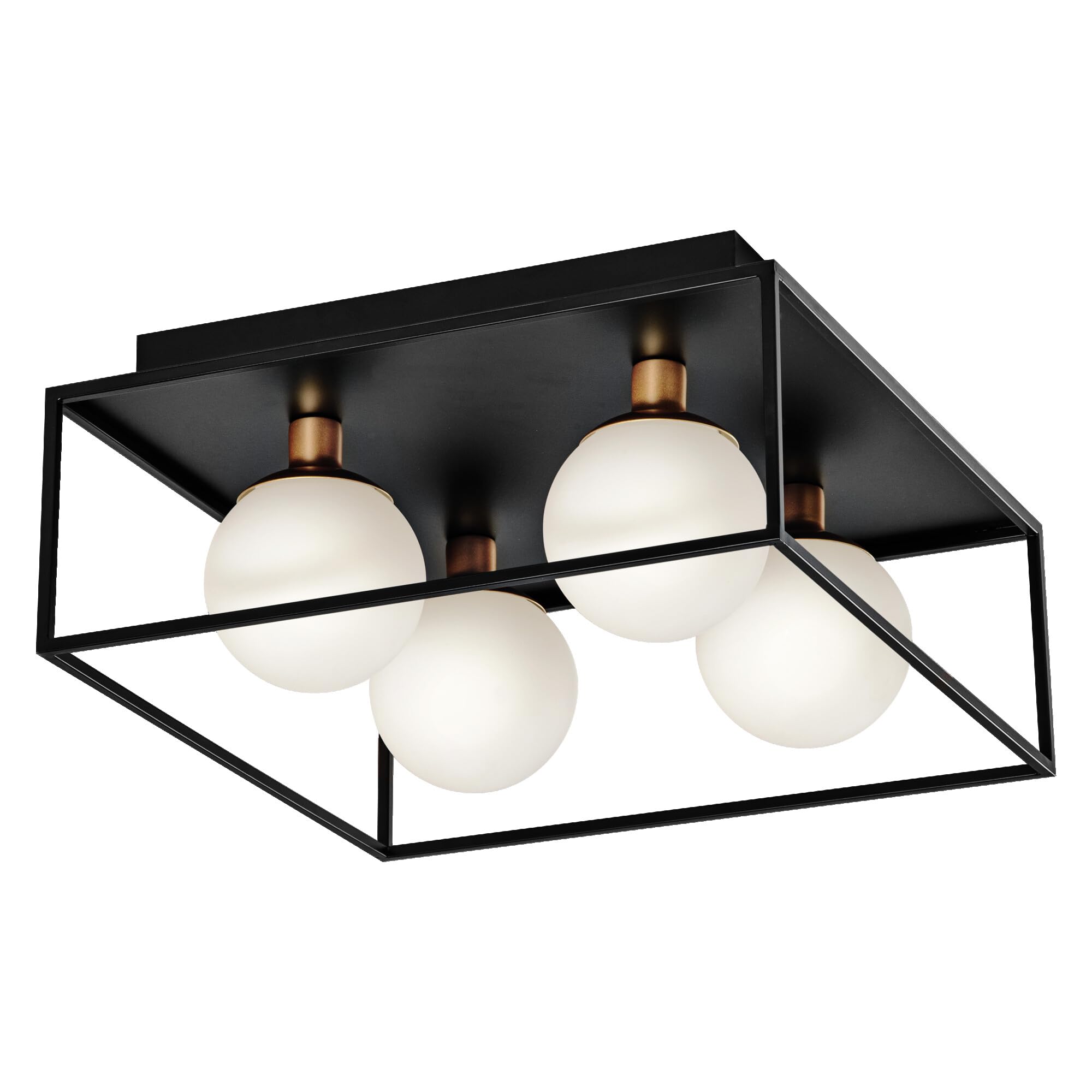 LEDVANCE DECOR Square plafoniera da bagno 350x350 IP44, nera, attacco G9 per sostituzione lampada, compatibile con lampada normale o smart, protezione IP20