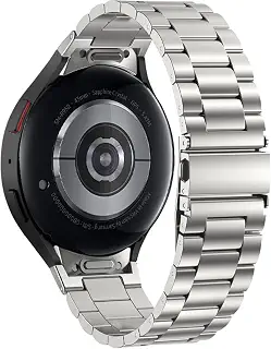 [AiMaoo] バンド ステンレス製 Galaxy Watch 7/6/5/4/FE (40 mm 44 mm) 対応 ワンタッチ バンド 交換ベルト 金属ベルト ビジネス風 調整工具付き コンパチブル Galaxy Watch 6 Classic(43 mm 47 mm)/Watch 4 Classic/Galaxy Watch 5 Pro 45 mm (銀)