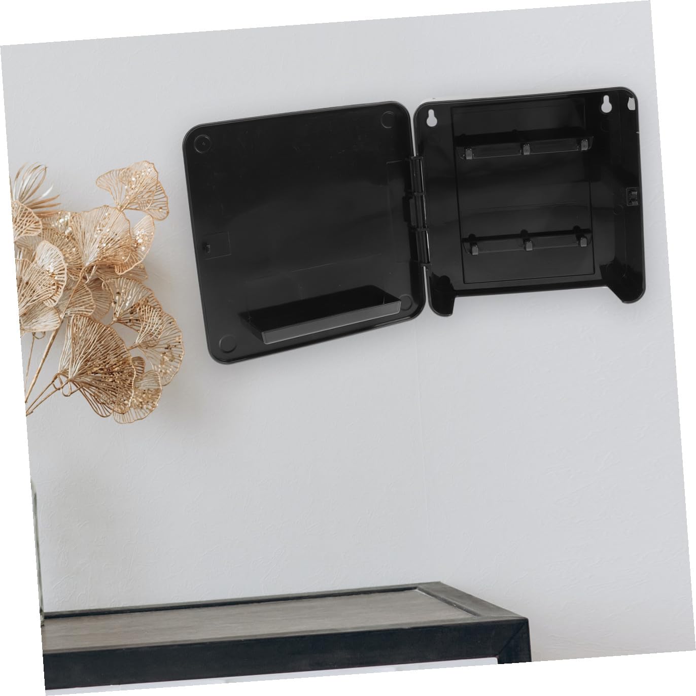 MAGICLULU Portachiavi da Muro in Plastica Nero Ganci Magnetici, Organizer per Chiavi senza Foratura, Stile Moderno Adatto a Negozi e Ingressi