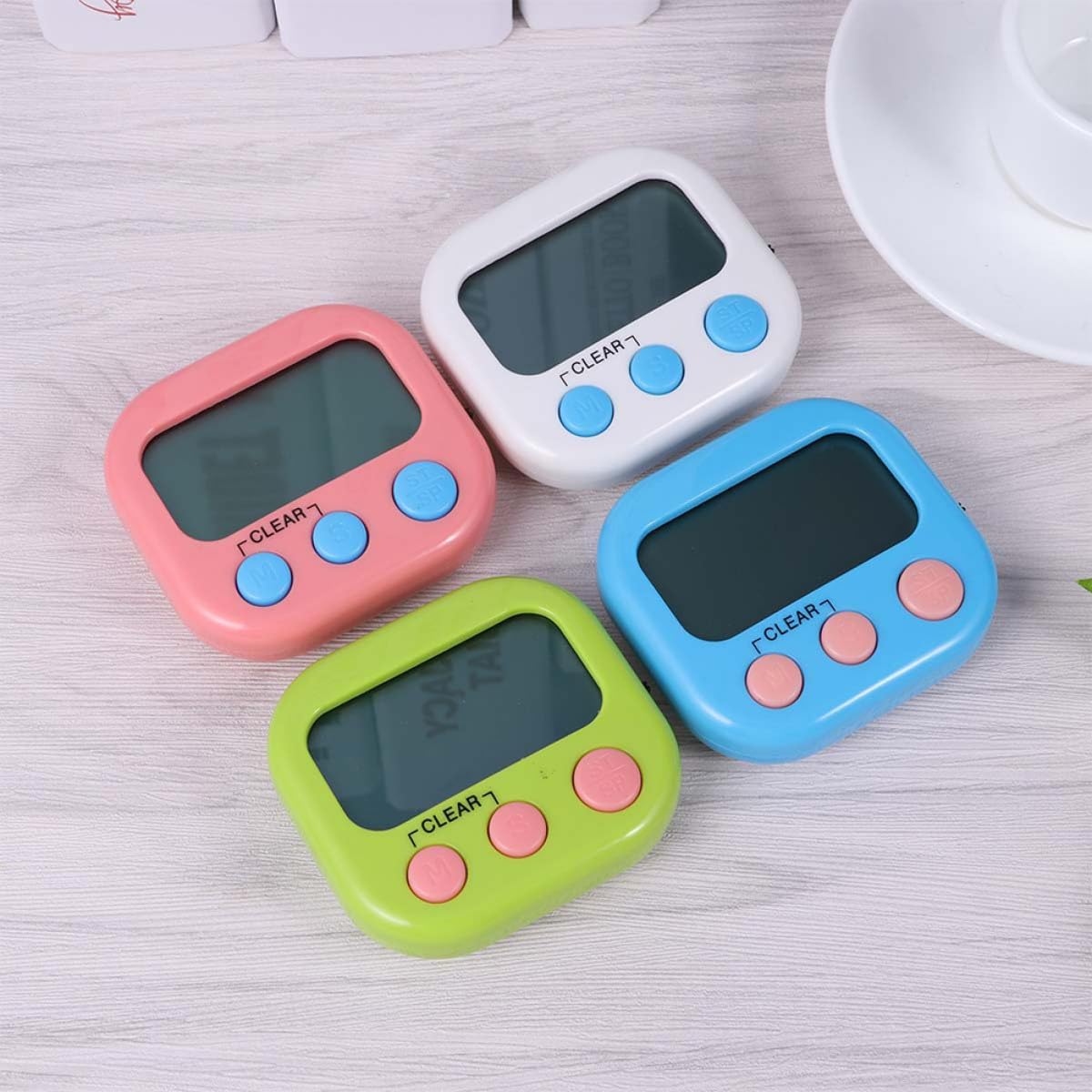 8pcs Digital Kitchen Timer for Cooking and Baking Multifunctional Electronic Countdown Timer with Loud Alarm for Study Classroom and Home Use No Battery Included