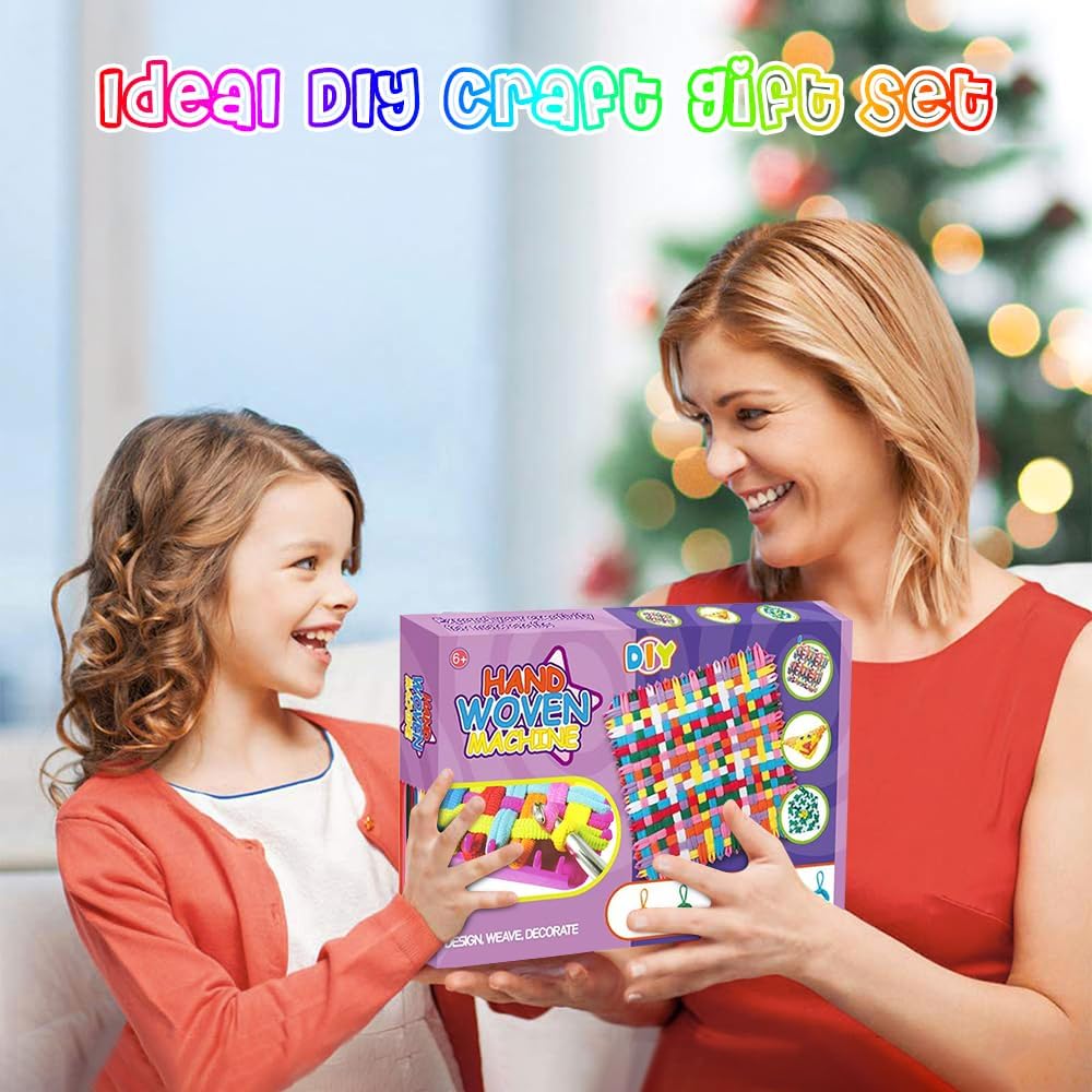 Quimoy Weaving Loom Kit, Potholder Loom Kit Crafts Gift for Girls Ages 6 7 8 9 10 11 12, Easy Pot Holder Loom Knitting Activity for Beginners, 216 Craft Loops - Image 7