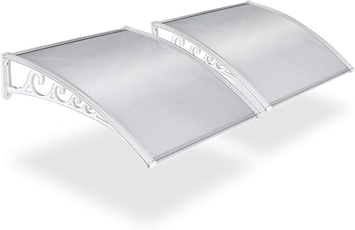 Yescom Toldo para ventana de puerta de 40 x 40 pulgadas, cubierta de lluvia con protección UV, hoja hueca para exteriores, paquete de 2