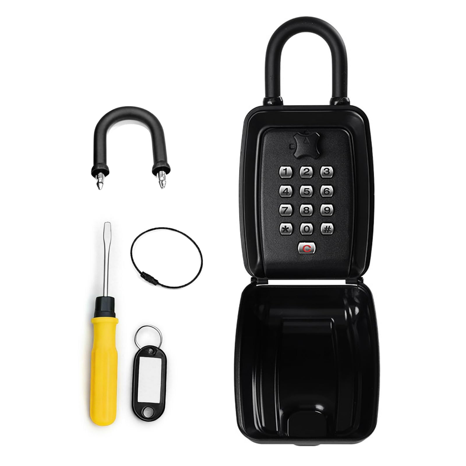 and Anti Theft Push Button Combination Safe Box with Reinforced Steel Cable for Outdoor Security Large Capacity Case Container