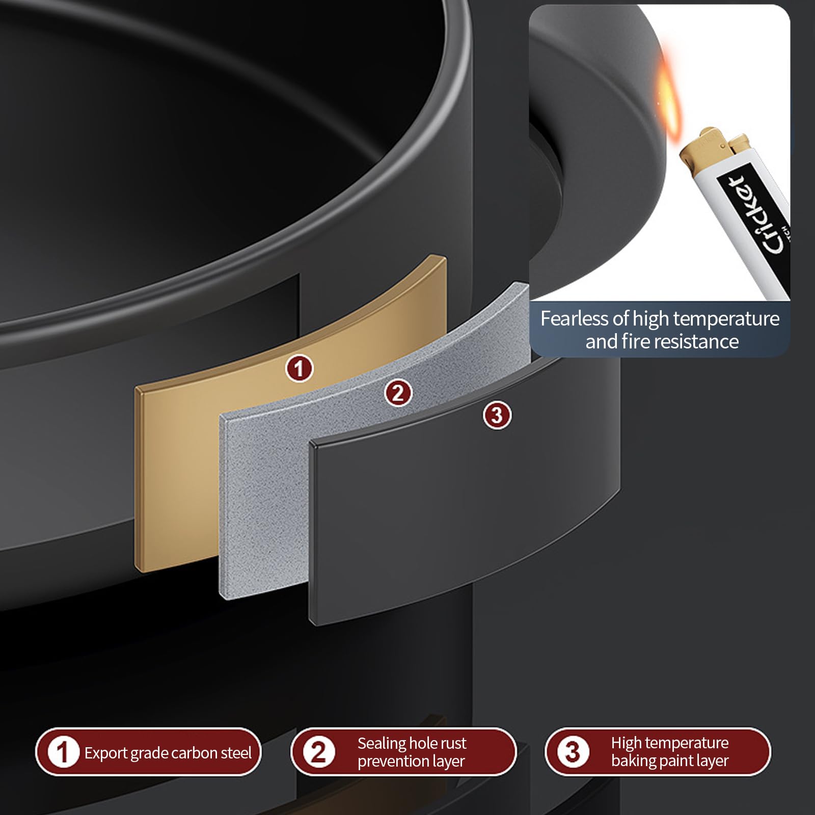 Lazy Susan Drehteller Organizer,30cm Drehbares Gewürzregal aus Kohlenstoffstahl Küchen Drehteller Schrank Organizer für Speisekammer Küche Arbeitsplatte Kühlschrank Tisch Aufbewahrung (Schwarz)