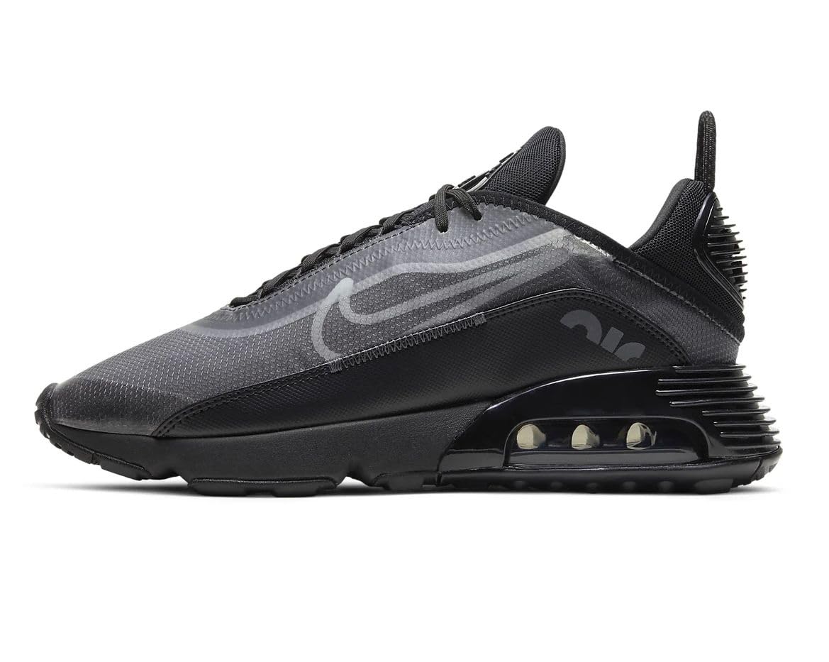 NIKE Air MAX 2090, Zapatillas Hombre, Negro Blanco Lobo Gris, 45.5 EU