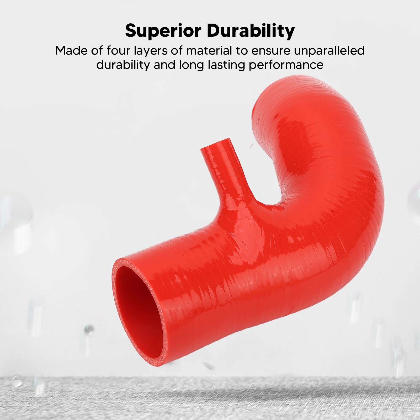 Tubo di Aspirazione in Silicone per Cooper S R53 Dal 2001 Al 2006, Flusso D'aria Eccellente, Suono del Motore Potenziato, Installazione Semplice (Rosso)