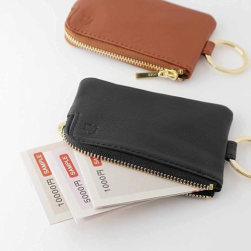 Miniatura 5 de Slip-On OSL-2002-BK Key Pouch, Mini, Black, Genuine Leather, Key Case, Accessory Case