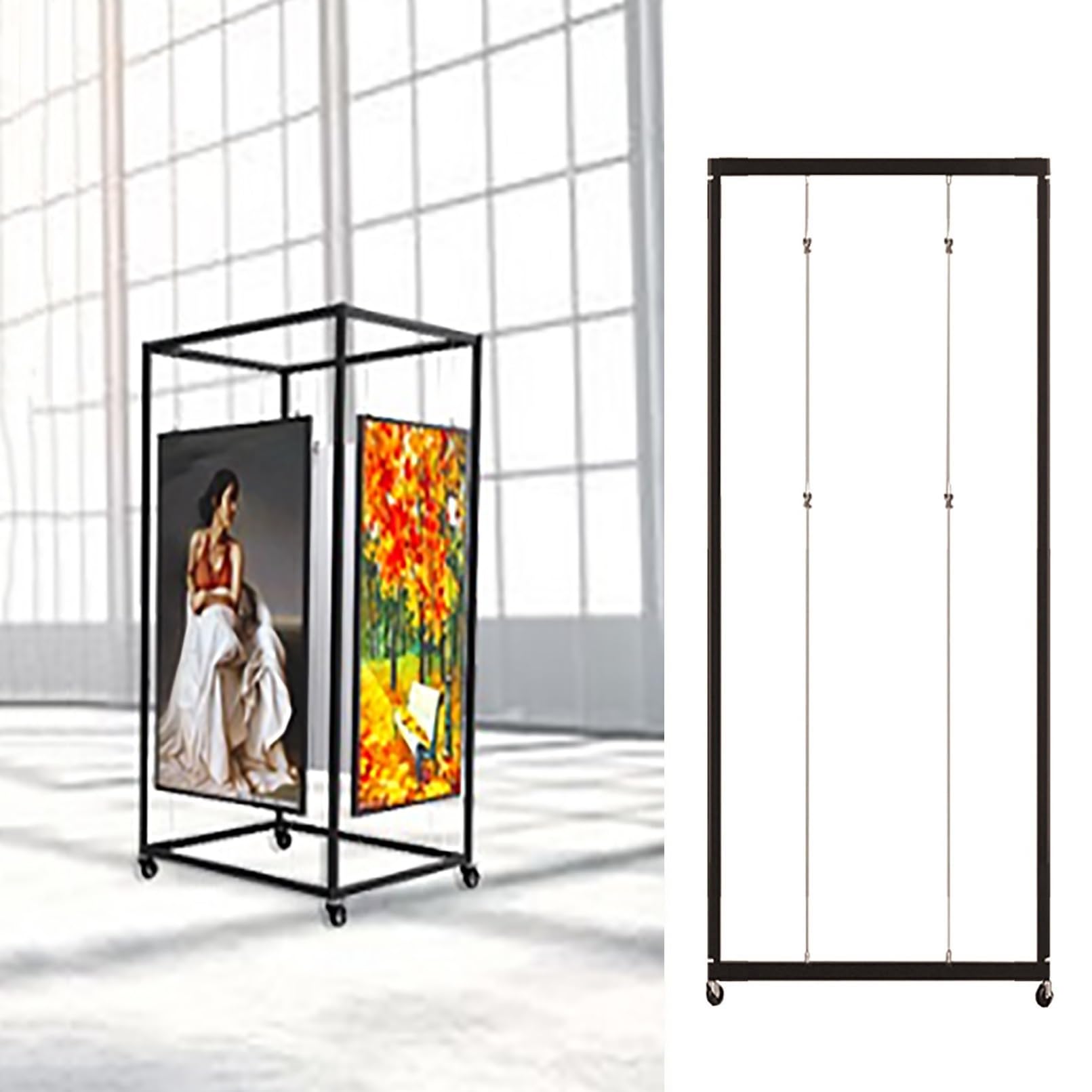 Soporte plegable para carteles, soporte para carteles al aire libre para vestíbulo y exposición, 100 x 200 cm, 1 unidad
