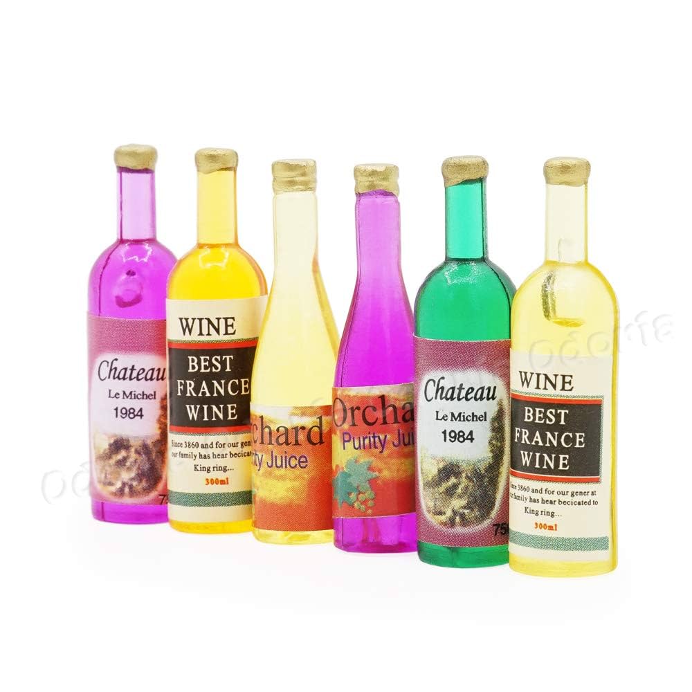 Amazon | Odoria 1/12 ミニチュア 酒 お酒 ビール ワインボトル