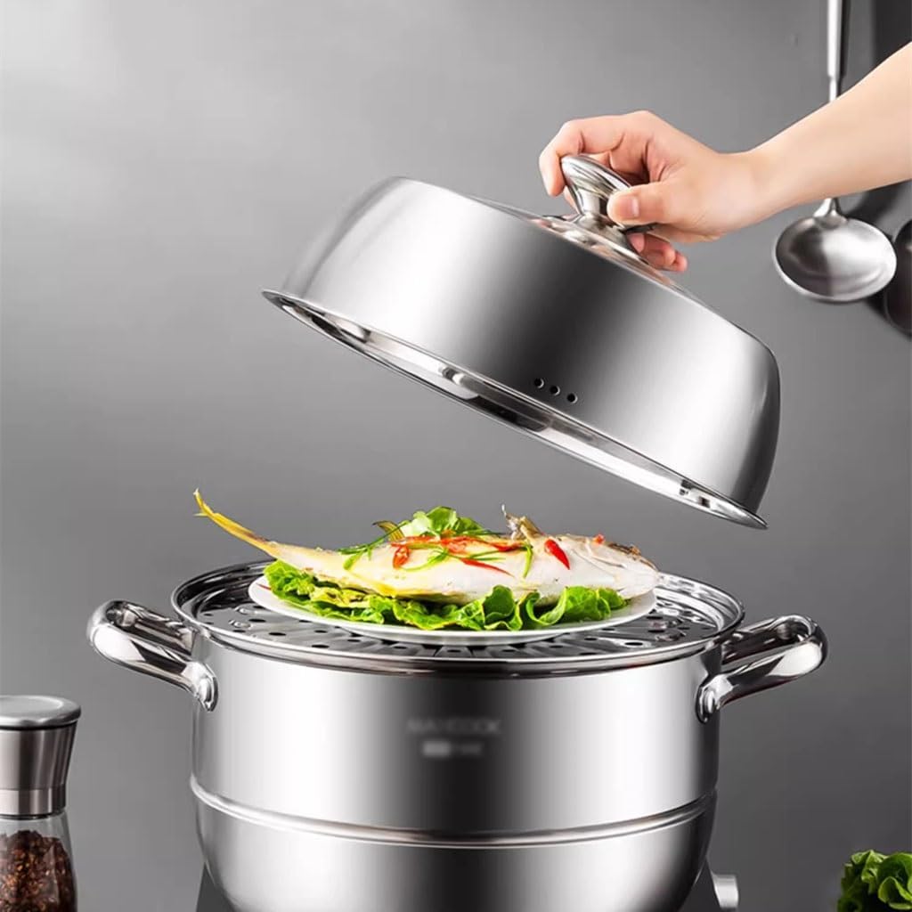 Stainless Steel Two Layer Thick Household Steamer Steamer Steamed Bread Stove