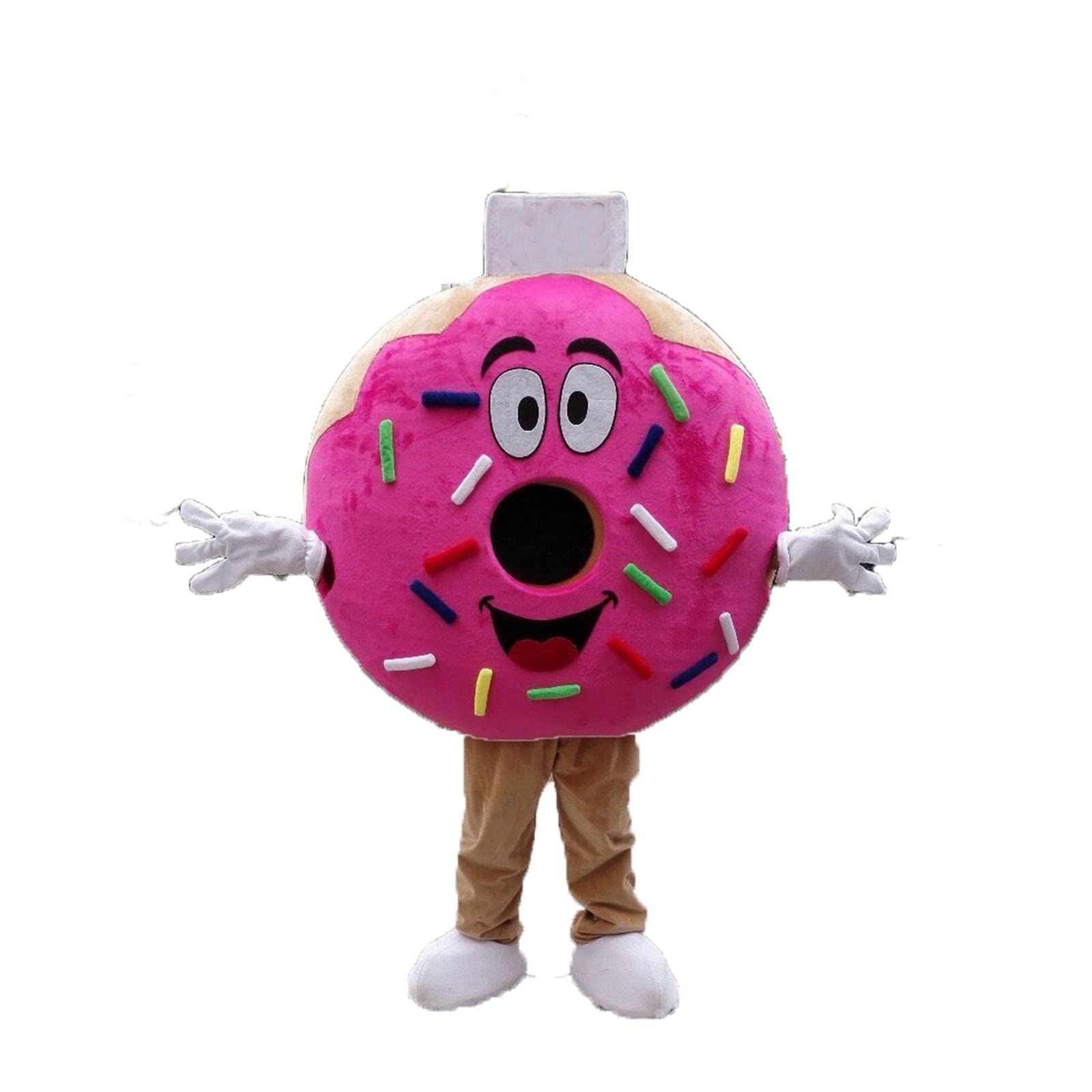 Pancake Food Pink Donut Mascot Costume Adult Halloween Costume Costumes Mascotte Adults