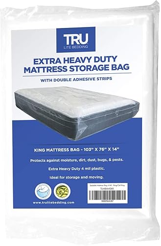 Miniatura 8 de Bolsa de almacenamiento para colchón, extra grosor 4mil. Cabe estándar, extra largoResistente para mover y almacenamiento a largo plazo