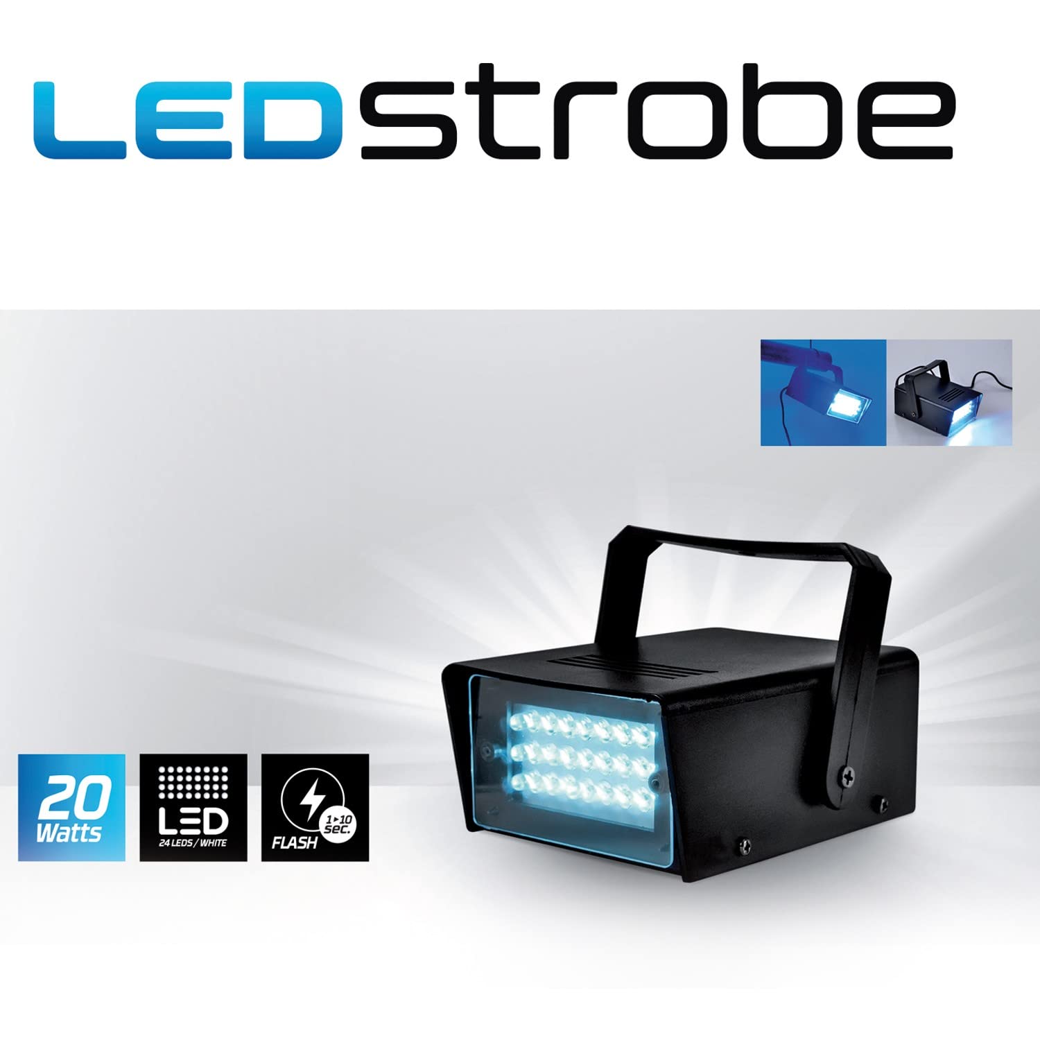 Enceinte Active DJ IBIZA PORT10VHF-BT Karaoké Mobile 500W USB/MP3 +3 Mini strobes Lytor, Sono DJ PA Fete Soiree