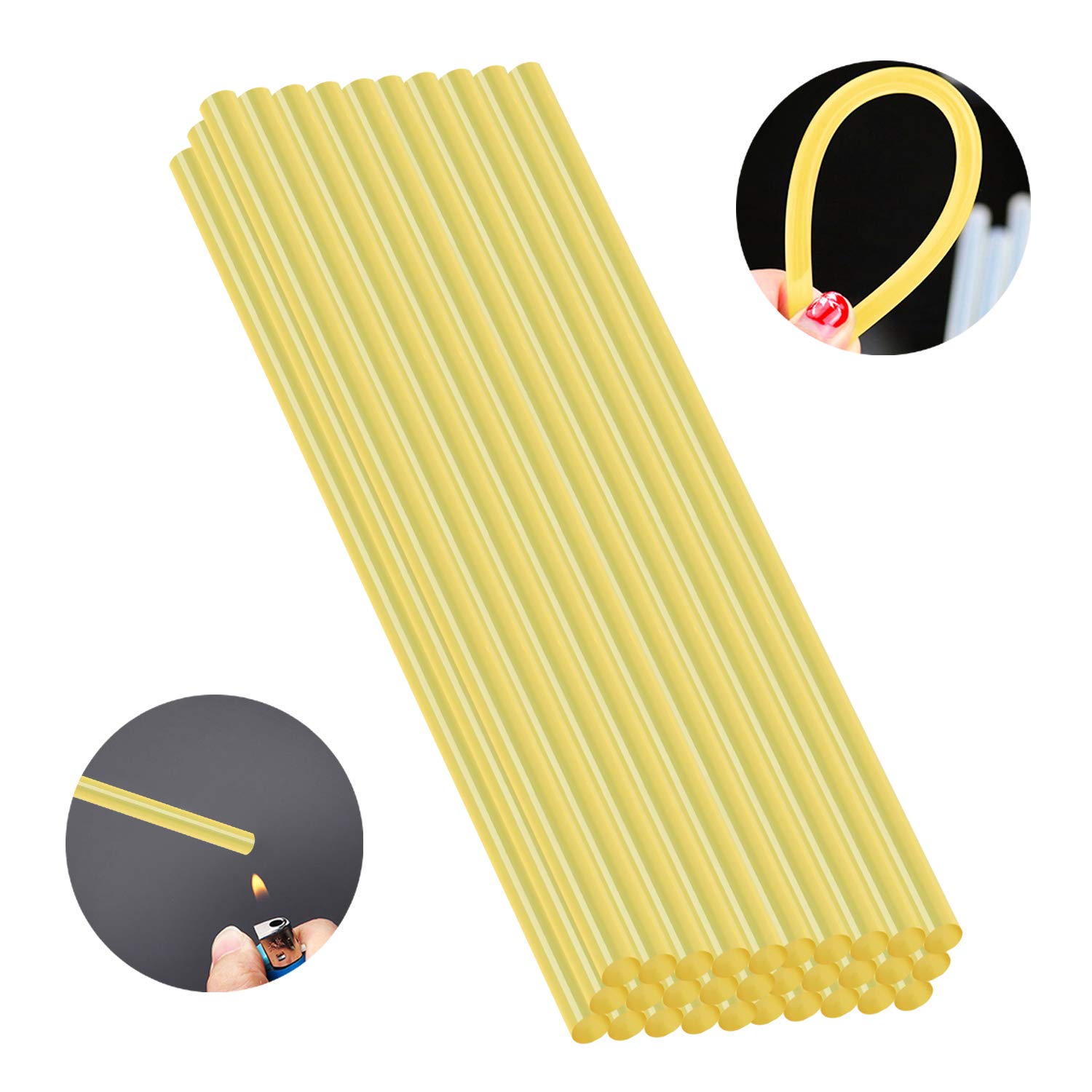 Fly5DPDR Glue Sticks 15PCS Automotive Paintless Dent Removal Tool kit Yellow Glue Sticks