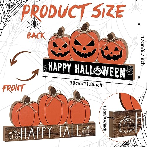 Reversiblefallwoodentablesigndoublesidehalloweenandthanksgivingtabletoppumpkinsigndecorhappyfallwoodblockfalltieredtraydecorforthehomeshelfpartydecor  Urban Country Home Decor Reversible fall wooden table sign double side halloween and thanksgiving tabletop pumpkin sign decor happy fall wood block fall tiered tray decor for the home shelf party decor  urban country home decor